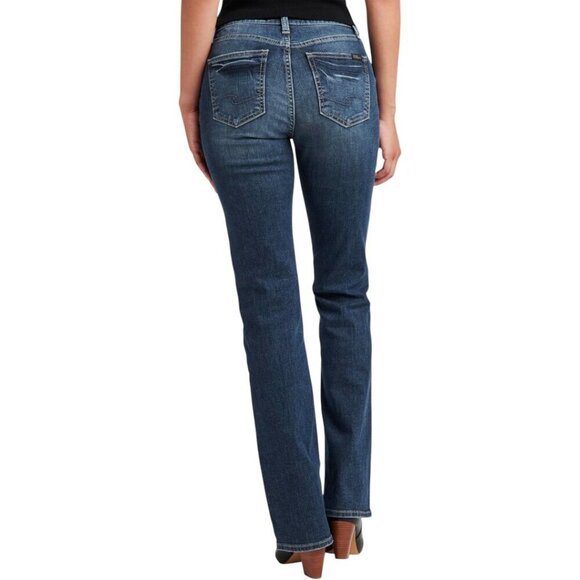 NEW Authentic by Silver Jeans The Curvy High Rise Bootcut Jean | Dark Denim - Picture 2 of 6